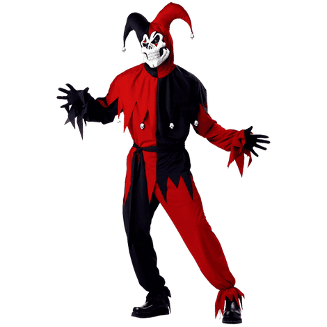 California Costume Men's Adult- Red Evil Jester